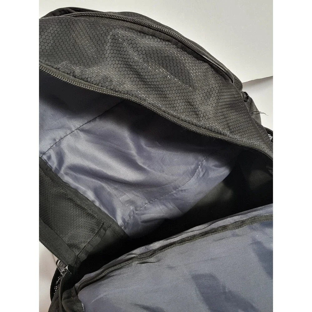 Adidas Backpack Canvas Black Padded Straps Zipper Camping Hiking Gym School 21